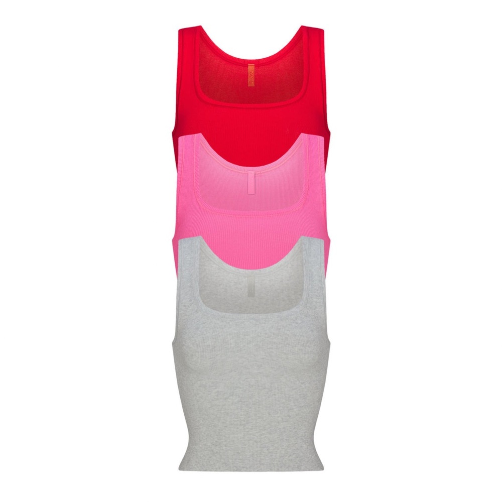 Skims cotton rib tank 3 pack size S